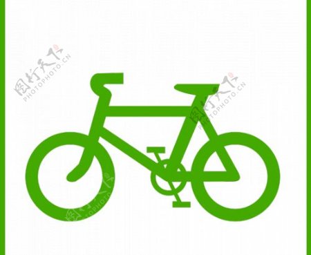 生态自行车矢量图标