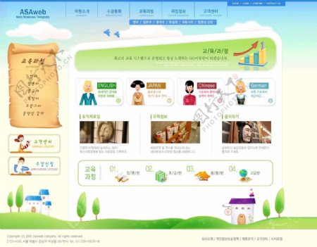 韩国网站模板psd格式网站模板