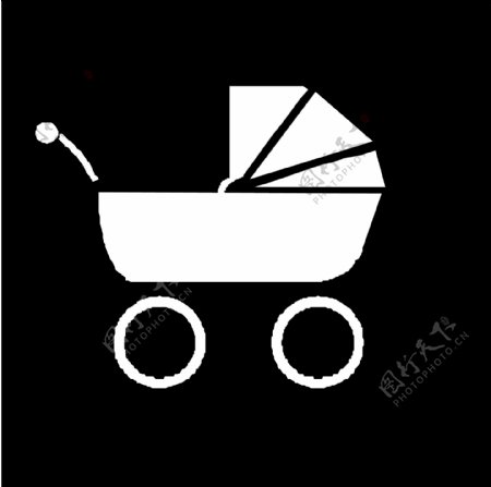 婴儿推车通行标识图片