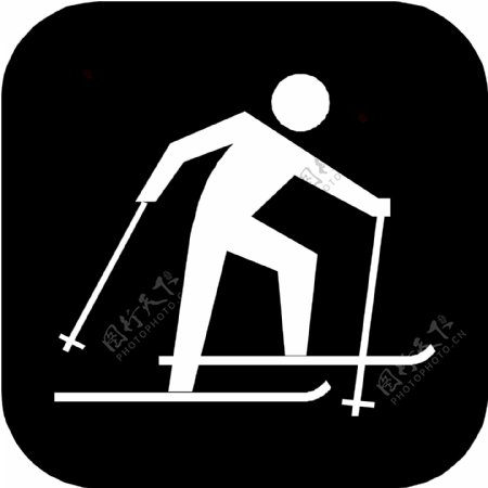 旅游区滑雪处标志图片
