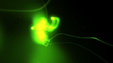 亮绿色的抽象形式可视化3运动背景视频免费下载