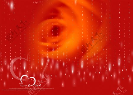 浪漫的红色玫瑰背景心型psd分层素材源文件