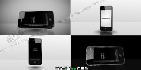 iphone手机展示动画AE模板