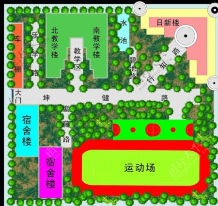 江南学校平面图图片