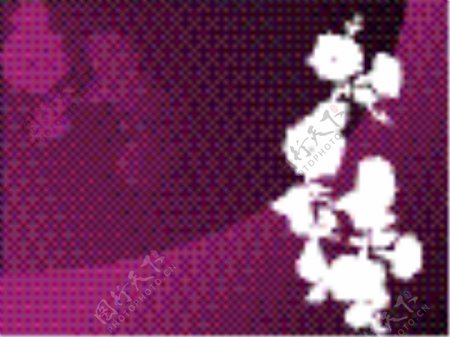 在梯度紫色花的主题矢量壁纸