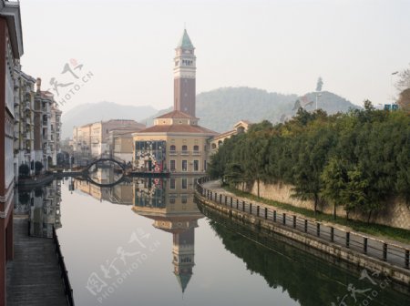 欧式建筑杭州威尼斯水城外观图片