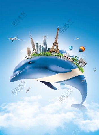飞行的海豚图片