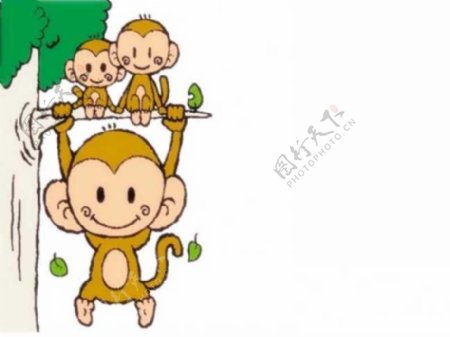 小猴子ppt模板