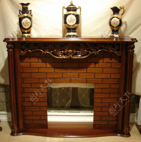 经典欧式家具壁炉图片
