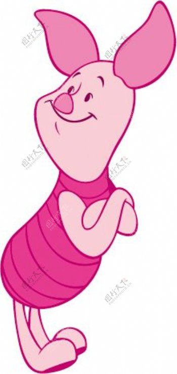 印花矢量图动物小猪Piglet可爱卡通免费素材