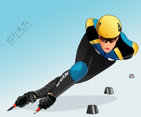 速滑比赛人物图片