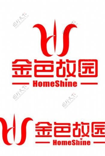 金色故园家纺logo图片