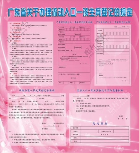 广东省关于办理流动人口一孩生育登记的规定