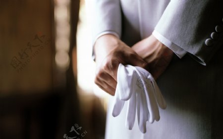 礼服手白手套