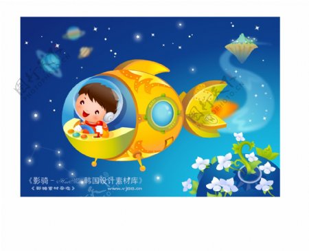 梦幻儿童主题矢量素材矢量图片HanMaker韩国设计素材库