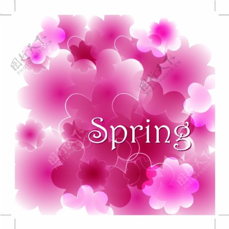 spring春天概念背景矢量素材