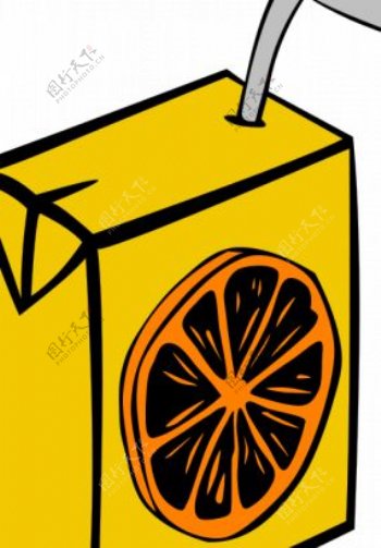橙汁盒向量