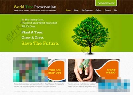 绿色环境保护网站官方CSS模板