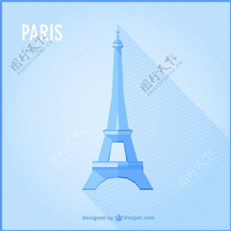 质感巴黎铁塔背景矢量素材