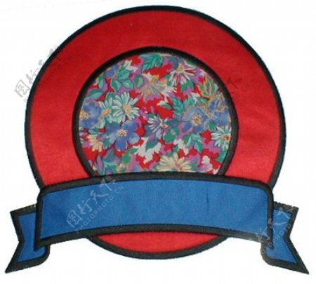 绣花徽章标记民族图案缎带家纺免费素材