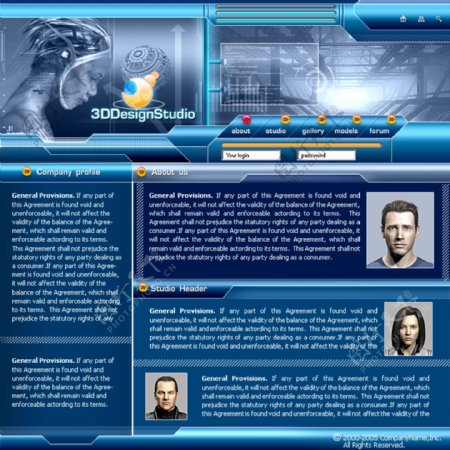 科技商业网页模版图片