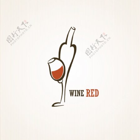 葡萄酒创意logo图片