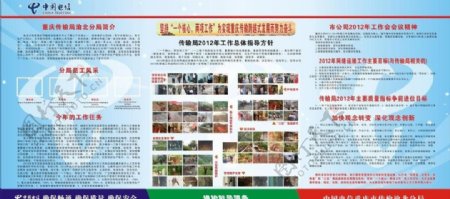 中国电信传输局展板图片