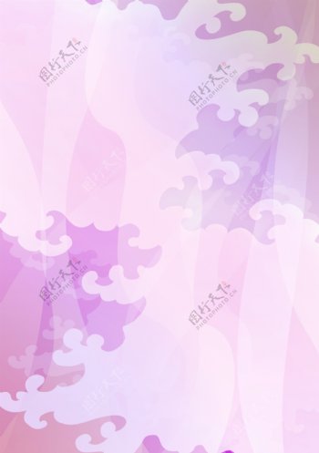 粉色水花底纹花纹素材