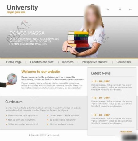 高校课程安排网页模板