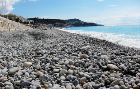 海滩石头图片
