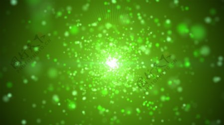 绿色的粒子场运动背景视频免费下载