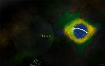 巴西创意国旗桌面壁纸图片