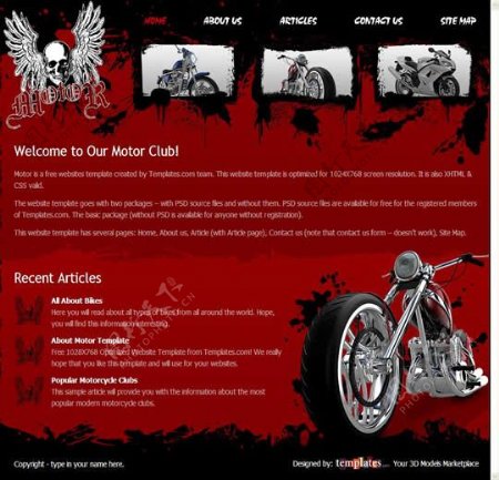 国外死亡摩托网站模版