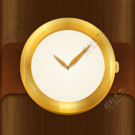 惊人的手表或钟iOS应用程序图标psd