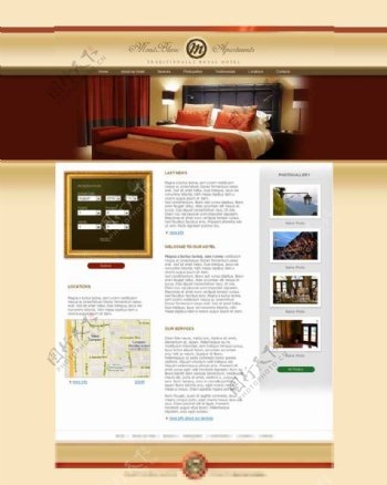 漂亮的酒店企业网站模板