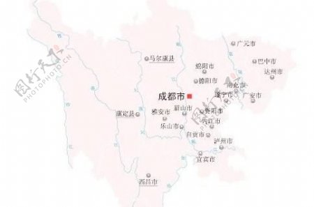 四川省矢量地图素材EPS格式下载
