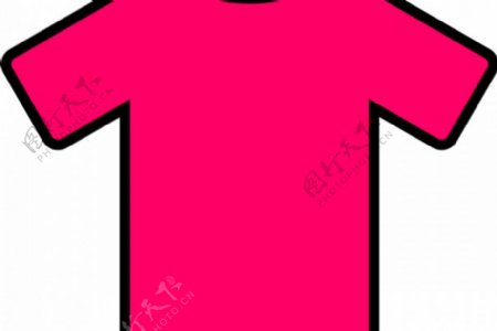 粉红色的T恤矢量图像