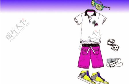 男童服装款式设计手稿图片