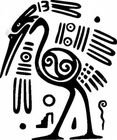 古墨西哥主题鸟剪贴画