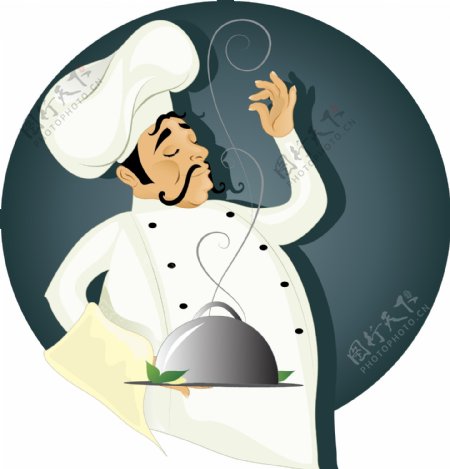 卡通厨师01矢量素材