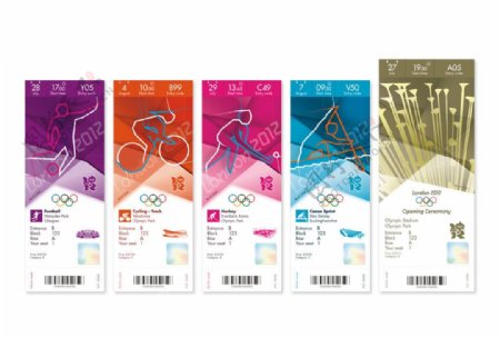 2012年伦敦奥运会门票矢量模板