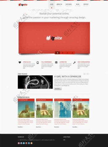 营销企业HTML网站模板