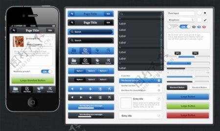 iPhone苹果UI工具包psd素材