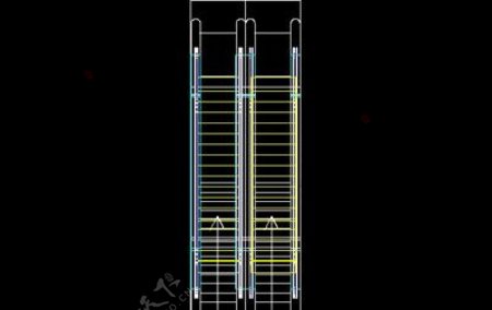 自动扶梯自动电梯cad模型素材4
