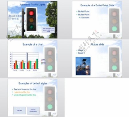 红绿灯交通行业PPT模板