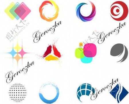 彩色图形logo矢量素材