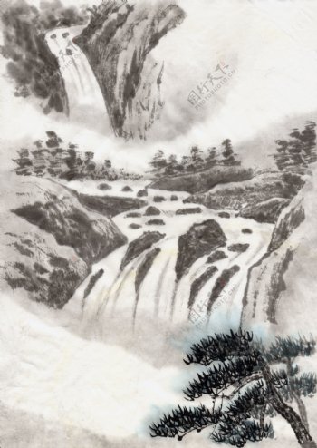 全球首席大百科古色古香水墨丹青国画山水画