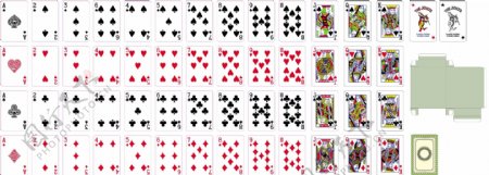 纸质扑克牌矢量图AI