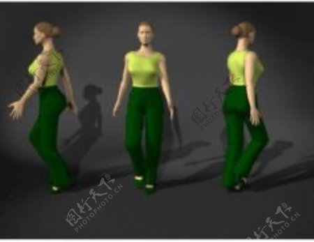 人物女性3d模型设计免费下载3d人体效果33