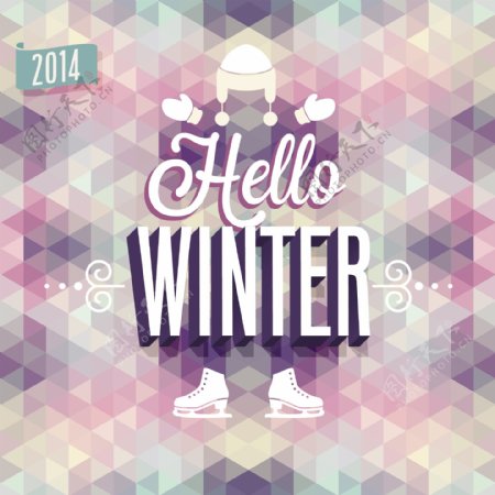 2014抽象冬季海报